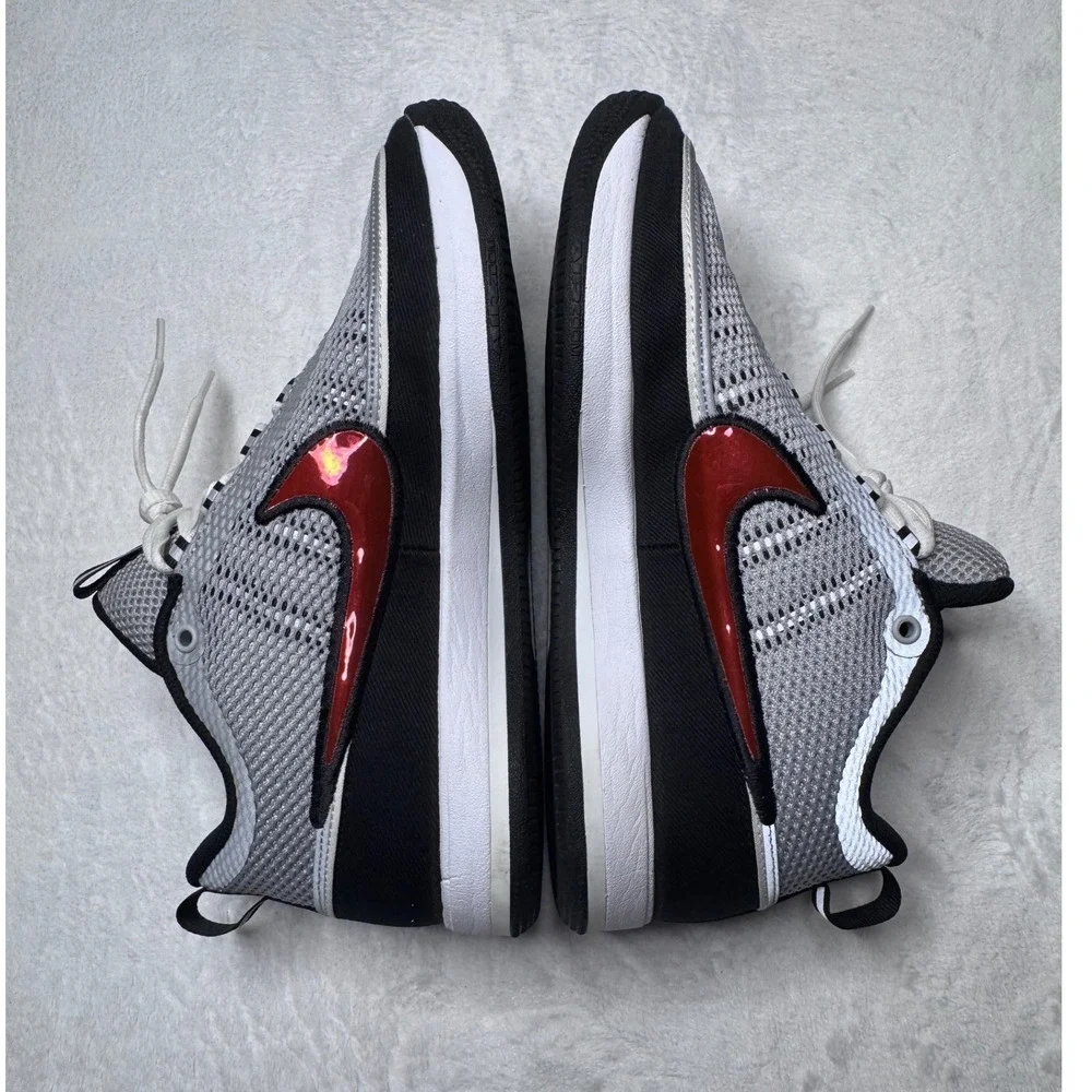Nike Book 2 Spiridon Mens 10 Silver Black Red IQ0050-001 No Insoles